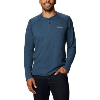 Pánské Mikiny Columbia Hayden Island Henley Tmavě Blankyt AQRJEW802